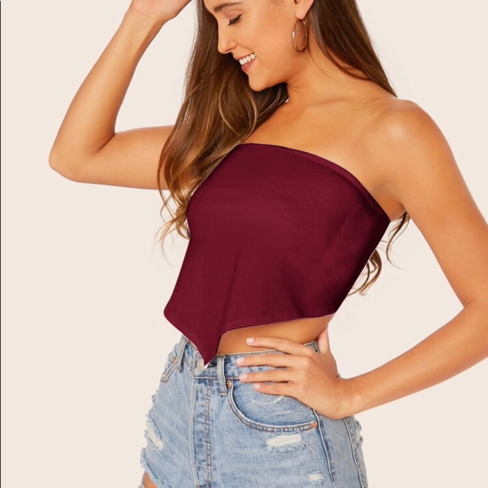 Solid Bandana Crop Top